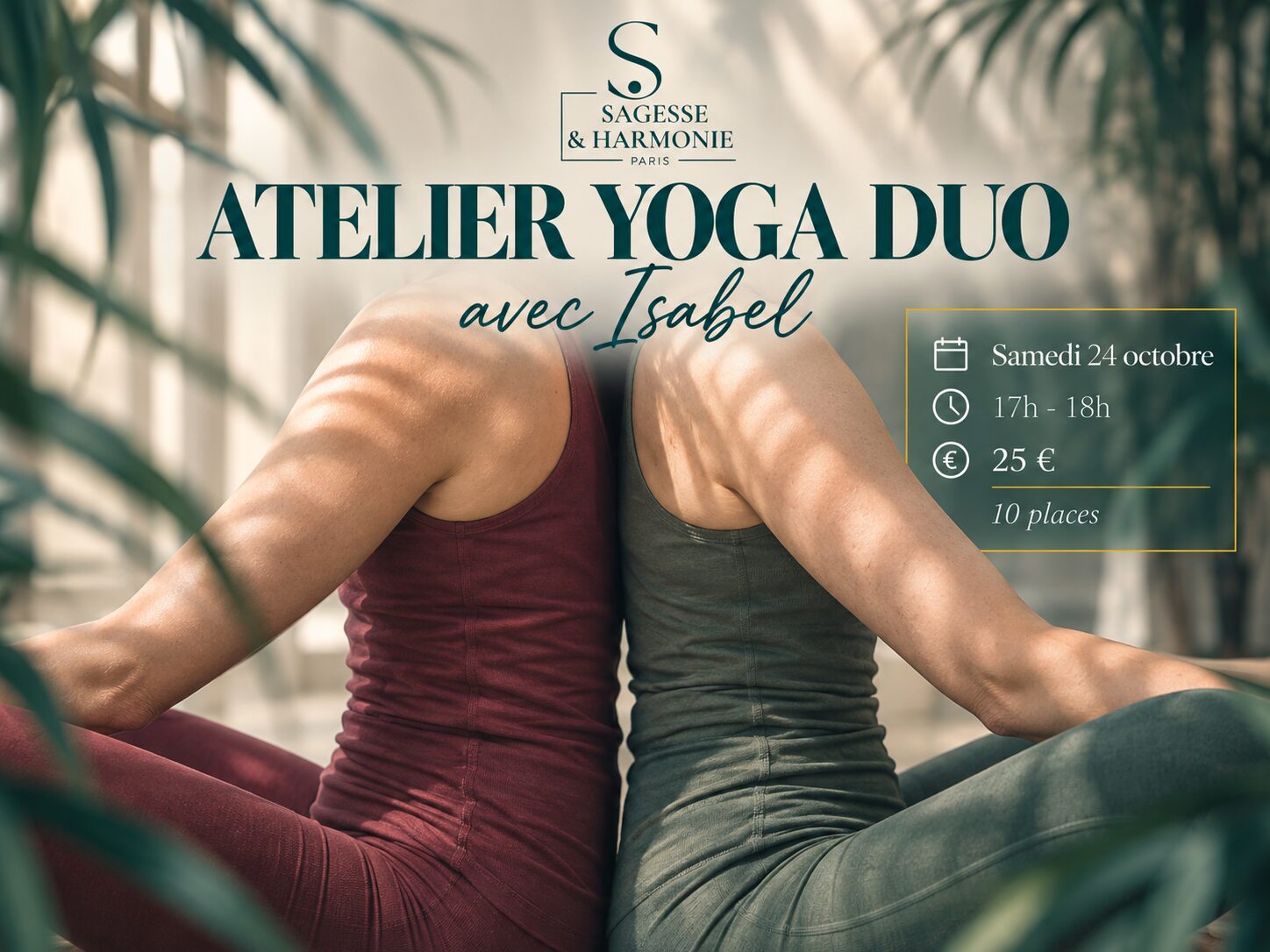 Atelier Yoga en duo – Sagesse & Harmonie Paris 15
